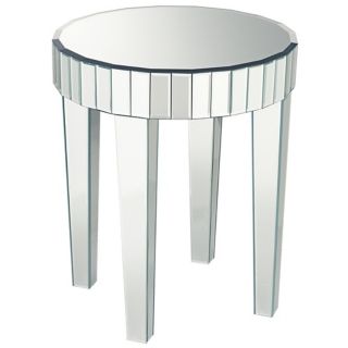 Candice Mirrored Round End Table   #R9239