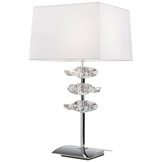 Artcraft Savoy White Chrome Table Lamp   #W5711
