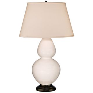 Robert Abbey 31" White Ceramic and Bronze Table Lamp   #G6568