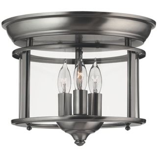 Hinkley Gentry Collection Pewter 11" Wide Ceiling Light   #K3239