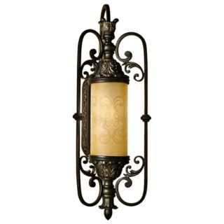 Glenhaven 30 1/2" High Antique Iron Outdoor Wall Sconce   #W5055