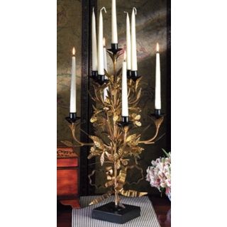 Brass Finish Topiary Candleholder   #J5383