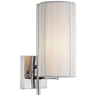 Possini Silver String Shade 14" High Chrome Finish Sconce   #15731