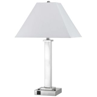 Rio Brushed Steel Column Table Lamp   #H7230