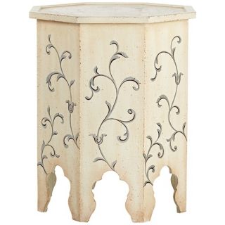 Kayla Antique White Accent Table   #X8252
