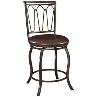 Big and Tall Triple Cone 24" Bronze Counter Stool   #X4043