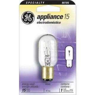 15 Watt T 7 Double Contact Appliance Clear Light Bulb   #90705