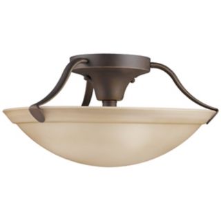 Kichler Umber Glass and Bronze 15" Wide Ceiling Light   #80840