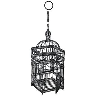 Steel Gray Powder Coated 18" High Victorian Bird Cage   #U9884