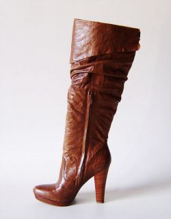Jessica Simpson Tulip Ladies Dark Tan Knee High Boots Shoes