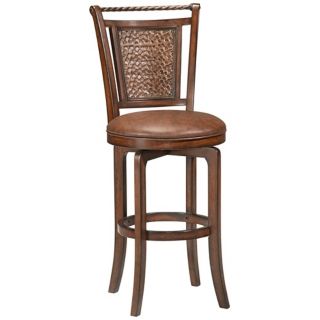 Hillsdale Norwood Brown Swivel 26 1/2" High Counter Stool   #K9748
