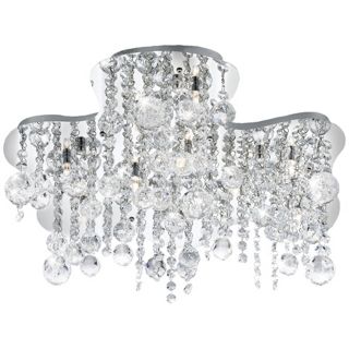 Alissa 18 1/2" Wide Chrome and Crystal Ceiling Light   #W5074