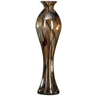 Caramel Swirl 22 3/4" High Art Glass Vase   #J0406