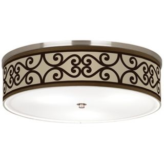 Cambria Scroll Nickel 20 1/4" Wide Ceiling Light   #J9213 P2017