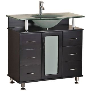 Huntington 36" Wide Espresso Single Sink Vanity Set   #W5671