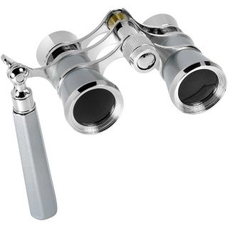 Barska Blueline 3x25 Silver Opera Binoculars with Handle   #X7092