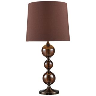 Bronze and Coffee Plated Sphere Table Lamp   #P4935