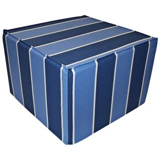Blueberry Stripes Outdoor Square Ottoman   #Y5390