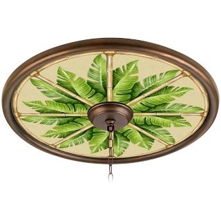 Pacific Palm 24" Wide Bronze 4" Opening Medallion   #02777 H1204