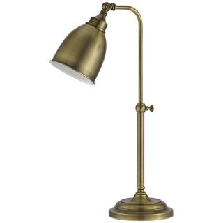 Antique Brass Metal Adjustable Pole Pharmacy Desk Lamp   #P9572