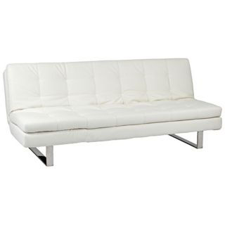 Erik White Leatherette Sofa Bed   #X7375