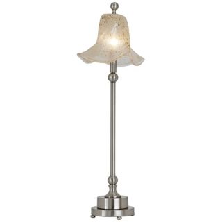 Raschella Satin Nickel Buffet Table Lamp With Tulip Shade   #R4860