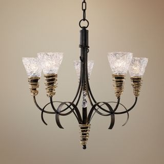 Equinox Black and Gold Finish 5 Light Chandelier   #M5342