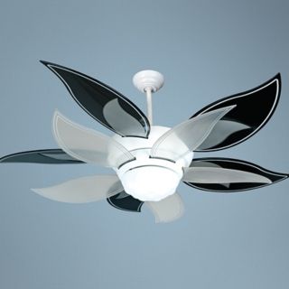 52" Craftmade Bloom White With Black Blades Ceiling Fan   #J1976 T4006