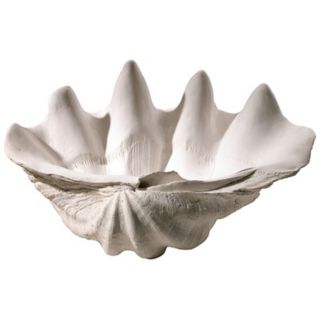 White Clam Shell Decorative Bowl   #V1515