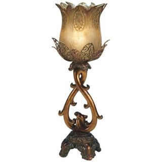 Hand Made Golden Tulip Accent Table Lamp   #T2581