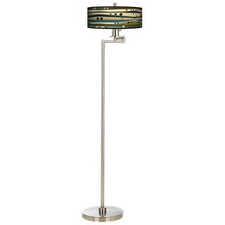 Dots & Waves Energy Efficient Swing Arm Floor Lamp   #13024 J9156