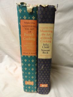 the Art of French Cooking Julia Child Volumes One and Two First Eds