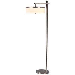 Nova Adjustable Flip Shade Nickel Floor Lamp   #U9352