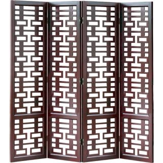 Double Happiness Wood Room Divider Screen   #H2269