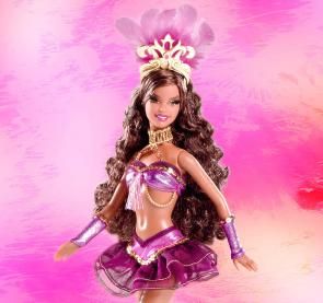 Festive 2005 Design Doll Carnaval Holiday Barbie Is African Portugese