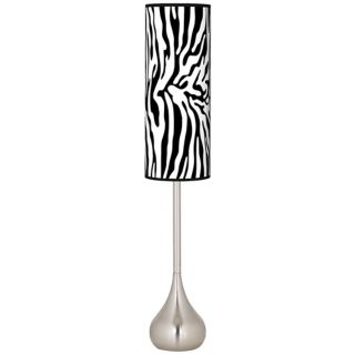 Safari Zebra Giclee Teardrop Torchiere Floor Lamp   #R1702 T0640