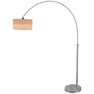 Lite Source Relaxar Polished Steel Arc Floor Lamp   #M9896