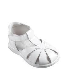 New Jumping Jacks Trina White Leather Toddler Girls Sandals Velcro