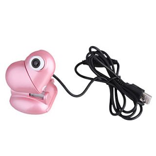 USD $ 15.78   3 Megapixel USB Heart Webcam + Microphone (Pink),