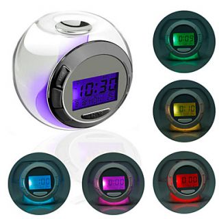 Crystal Ball Colorful LED Light Nature Sounds Digital Alarm Clock