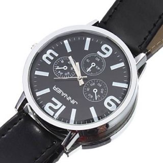 EUR € 5.97   Unisex PU Analoog Quartz Wrist Watch (Zwart), Gratis