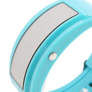 USD $ 16.99   10 Letters Display Silicone Band LED Wrist Watch(Blue