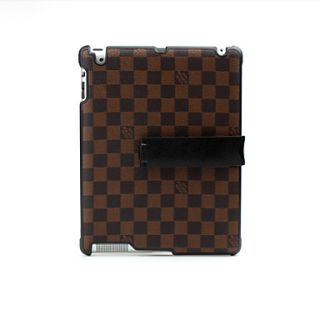 USD $ 12.49   Grid Pattern PU Leather Case with Stand Holder for iPad