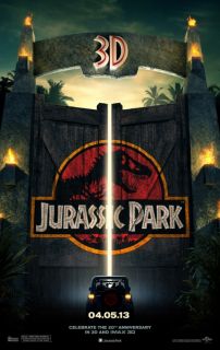 Jurassic Park Original DS Movie Poster D s 27x40 2012 Rerelease