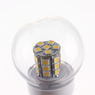 E27 5W 27x5050 SMD 450 500LM 3000 3500K Warm White Light LED Ball Bulb