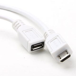 USD $ 19.99   HDMI AF and Micro USB M to F Cable (White),