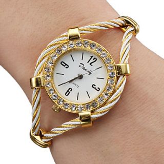 USD $ 4.79   Beautiful Bracelet Style Ladys Crystal Wrist Watch,