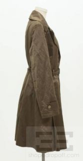 DKNY Donna Karan New York Bronze Cotton Trench Jacket Size M