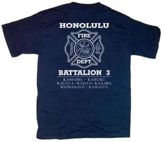 Honolulu Fire Department Battalion 3 Hawaii T Shirt XL