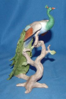 Kaiser Porcelain Peacock Handpainted Figurine